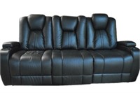 Theatre Room Leather Recliner Sofa