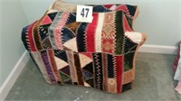 Antique Hand Stitched Crazy Quilt - Mint