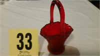 Red Glass Basket