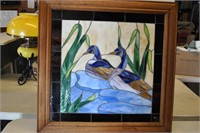 Ducks Stained Glass Panel