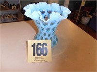 Fluted Blue Vase