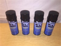 LOT of 4 DRY MOLY Dry Lubricant Spray NEW
