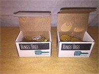 LOT of 200 Brass Ring Tags NEW in Box