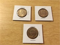 3 George Washington Presidential Dollars in Cases