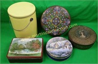 (5) Tin & Metal Containers