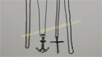 (4) Stainless Steel Necklaces