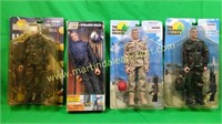 (4) Action Figures - Soldiers, Policeman