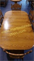 Oval Oak Table & 6 Chairs