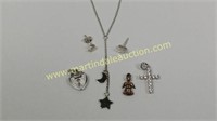 Sterling Silver Moon & Star Set W/ Extra