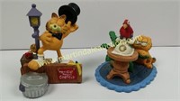 (2) Garfield Ceramic Figurines