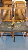 4) Matching Oak Chairs