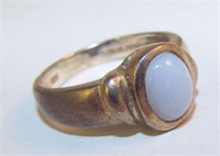 Sterling Silver Ring With White Stone