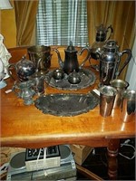 Large collection of vintage silver plate items