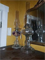 Two old oil lamps