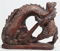 Chinese Carved Stone Dragon Sculpture