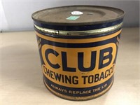 Club Chewing Tobacco Tin