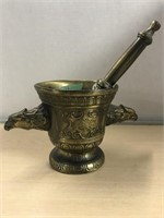 Heavy Brass Pestle And Mortar