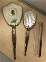 Handheld Mirror, Brush And Comb