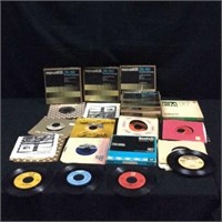 Several Retro 45 RPM Record Discs -9A