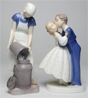 2 Bing & Grondahl Vintage Porcelain Figurines