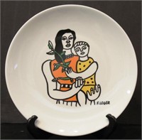 After F. Leger, "Mother & Child" Porcelain Plate
