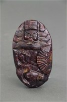 Chinese Shoushan Stone Cavrved Zhong Kui Toggle