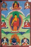Tibetan Tanka Painting of Buddha on Canvas