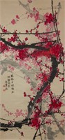 Cheng Shengda b.1938 Watercolour on Paper Scroll
