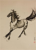 Xu Beihong 1895-1953 Chinese Ink on Paper Roll