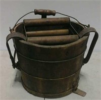 Wood mop bucket