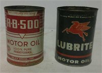 Ab 500 and Lube right motor oil cans