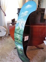 Decorative Canoe Shelf w/Painted Sides 46" Tall