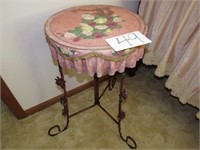 Small Wrought Iron Based Table w/Resin Top 15"
