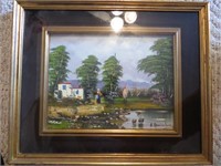 Double Framed Oil Painting by R. Annicchini