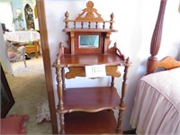 Ornately Carved Dressing Stand 21" W X 13" D X