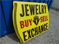 JEWELRY BUY & SELL VINTAGE ADVERTISING STORE SIGN