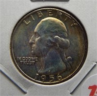 1956-D Washington Silver Quarter. BU.
