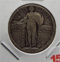1924 Standing Liberty Silver Quarter.