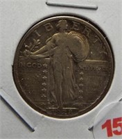 1928 Standing Liberty Silver Quarter.