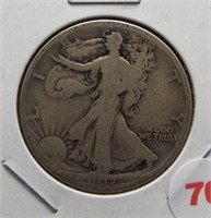 1917 Walking Liberty Silver Half Dollar.