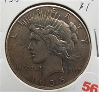 1935 Peace Silver Dollar.
