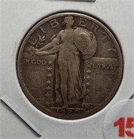 1929 Standing Liberty Silver Quarter.