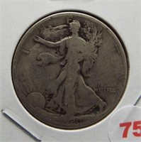 1920 Walking Liberty Silver Half Dollar.