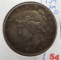 1934-D Peace Silver Dollar. Small D.