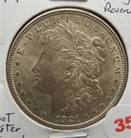1921 Morgan Silver Dollar. 17 Berry Reverse. Dot