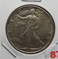 1943 Walking Liberty Silver Half Dollar.