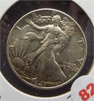 1941 Walking Liberty Silver Half Dollar. BU.