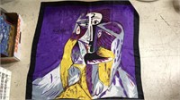 Large Picasso signed and designed silk scarf ,