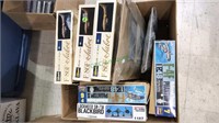 Box lot of airplane models including the F 86F