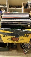 Box lot of record albums and a lot of them have